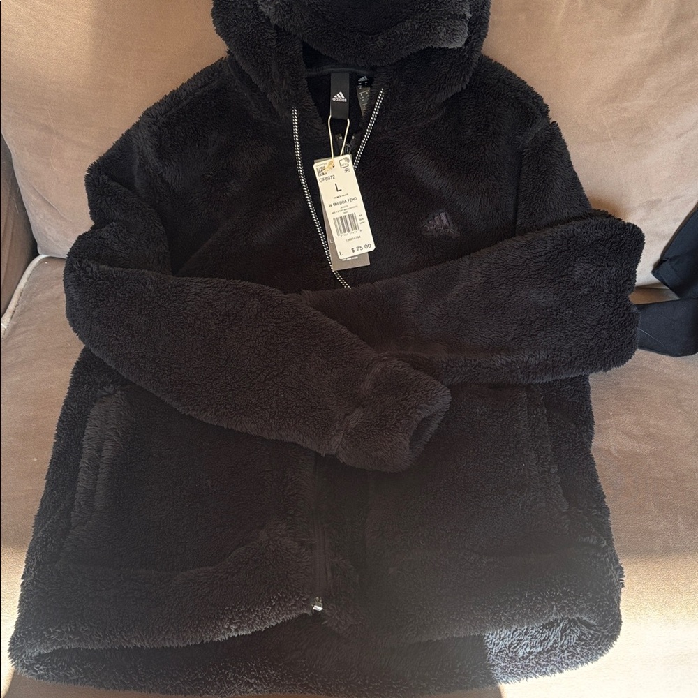 Adidas black zipper hoodie